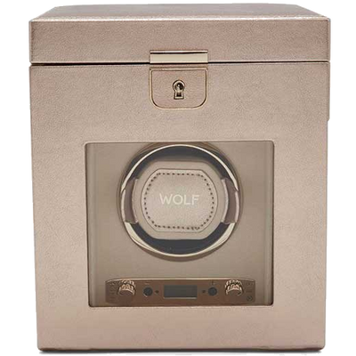 wolf rose gold palermo watch winder with jewellery storage