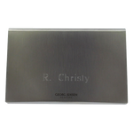 We offer an engraving service fo rthe Georg Jensen Metal Card Holder.