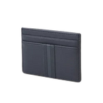 2 boss ray navy blue faux leather card holder with signature stripes 50542396 01 404