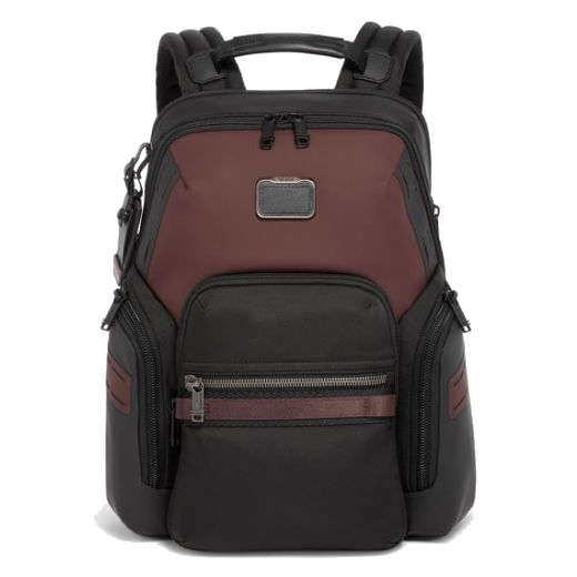 This TUMI Alpha Bravo Navigation Oxblood Backpack has exterior zip compartments so you can easily stay organised with sections for specific belongings.