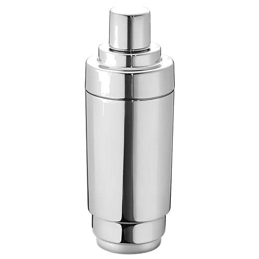 Georg Jenson Manhattan stainless steel cocktail shaker.