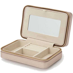 wolf rose gold palermo zip jewellery case inside