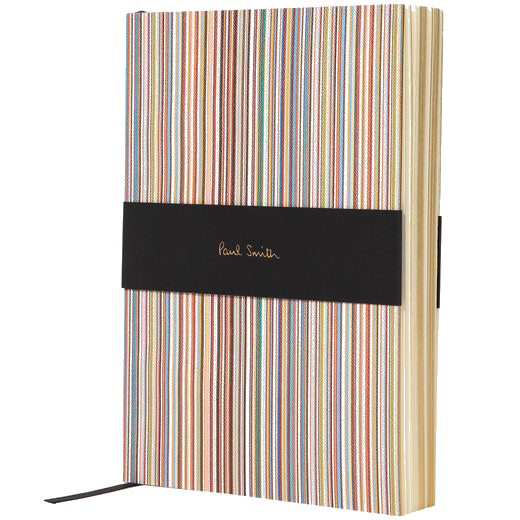 This Signature Stripe A5 Lined Notebook has been designed by Paul Smith.