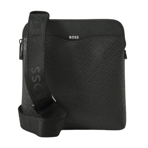 The Zair Faux Leather Monogram Envelope Bag by BOSS.