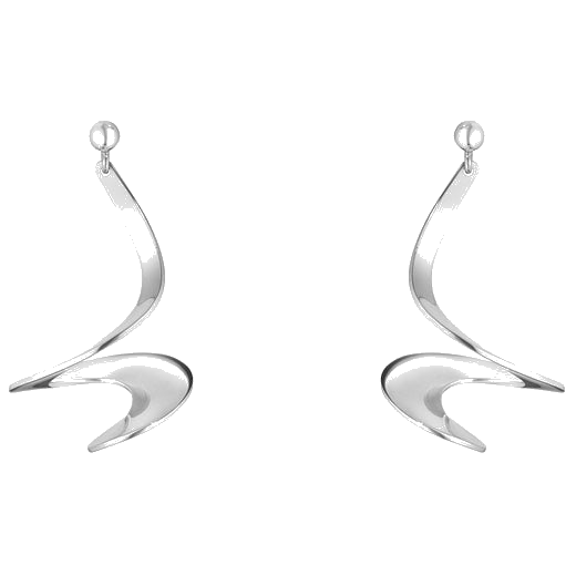 georg jensen moebius spiral silver earrings