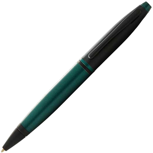 This is the Cross Matte Green and Black Lacquer Calais Ballpoint Pen.