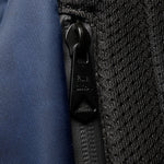 Back zipped pocket on the Paul Smith Multistripe Recycled Nylon Backpack with Signature Logo Patch.