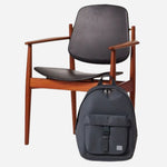 The Paul Smith Grey-Teal Recycled Polyester Backpack with Rubberised Signature Logo Patch by Paul Smith.