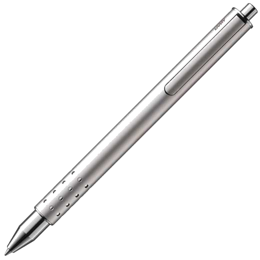 This is the LAMY Swift Palladium Rollerball Pen.