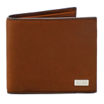 hugo boss crosstown brown leather 8cc wallet