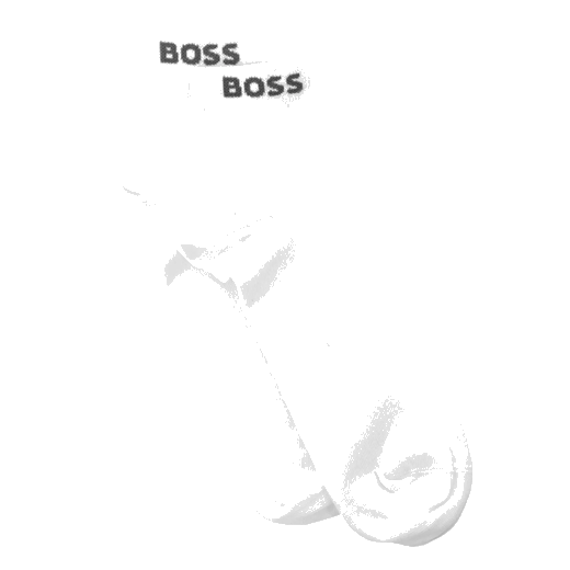 These BOSS Pack of 2 Short Socks in White have the logo along the cuffs.