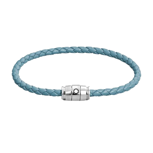 montblanc steel 3 rings smoky blue bracelet