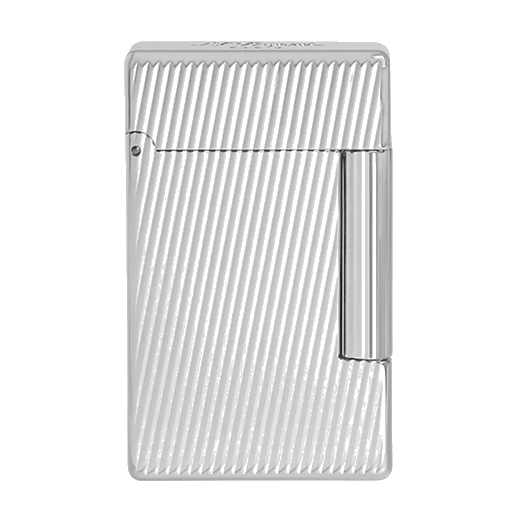 This Initial Diagonal Palladium Lighter is by S.T. Dupont and has the brand name engraved onto the top.