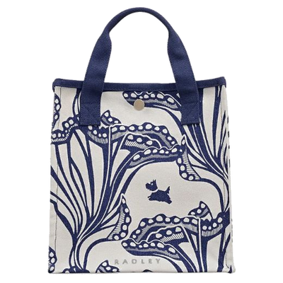 1 radley under the sea natural canvas small open top grab bag 111370