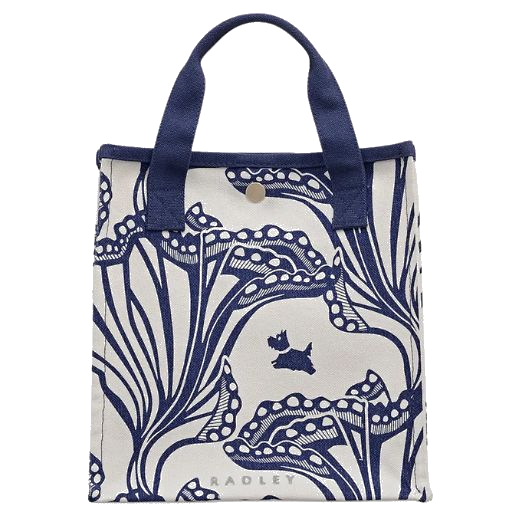 1 radley under the sea natural canvas small open top grab bag 111370