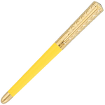 s t dupont vanilla yellow liberte spring series rollerball pen cap on