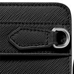 phone pouch in saffiano bla