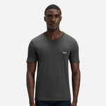 The 3-Pack Pure Cotton Classic Crew Neck T-Shirts in White Grey Navy Blue by BOSS.