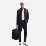 Model Styling Structured Fabric Backpack with Logo and Signature Stripe from BOSS.