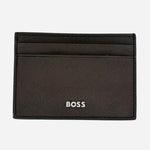 Brown Leather 2CC Card Holder with Money Clip from BOSS.