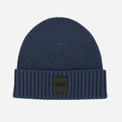 Flavio Beanie Hat in Blue from BOSS.
