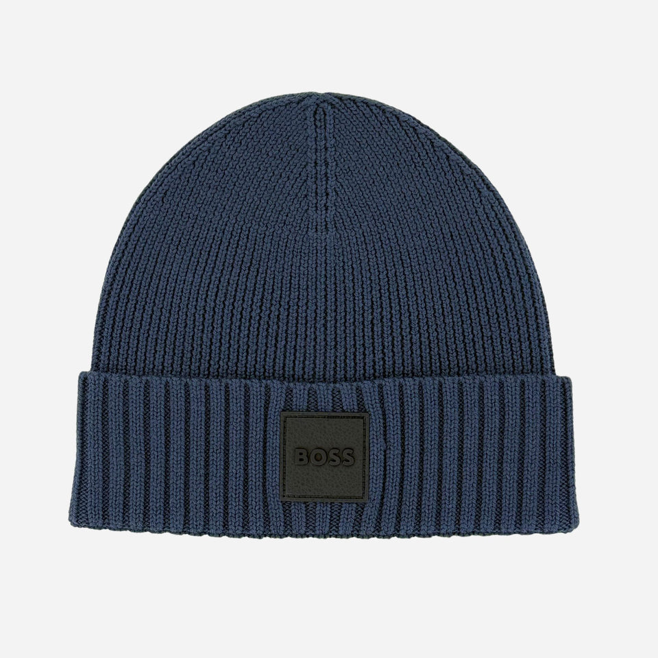 Flavio Beanie Hat in Blue from BOSS.
