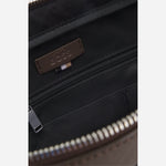 Close up of Grained Leather Document Case in Dark Brown from BOSS.