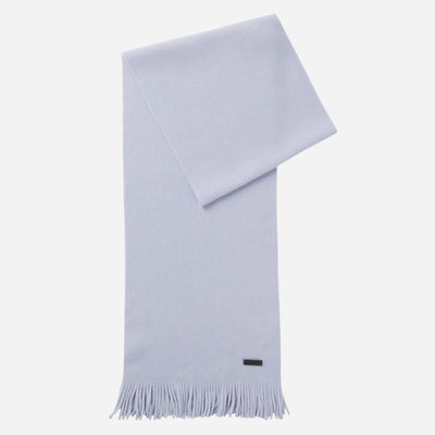 Knitted scarf in virgin wool with logo detail from BOSS.