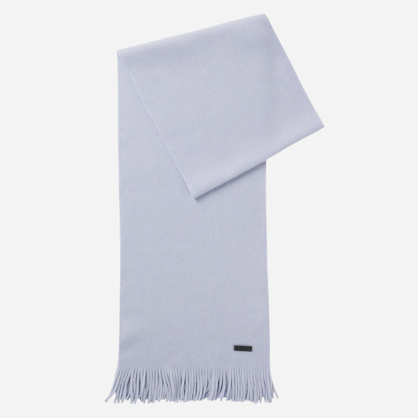Knitted scarf in virgin wool with logo detail from BOSS.