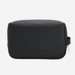 Back View of Logo-Trim Black Washbag from BOSS.