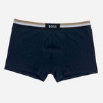 Navy Blue Boxer Shorts in Motion Stretch Boxer Shorts Pack of 3 from BOSS.