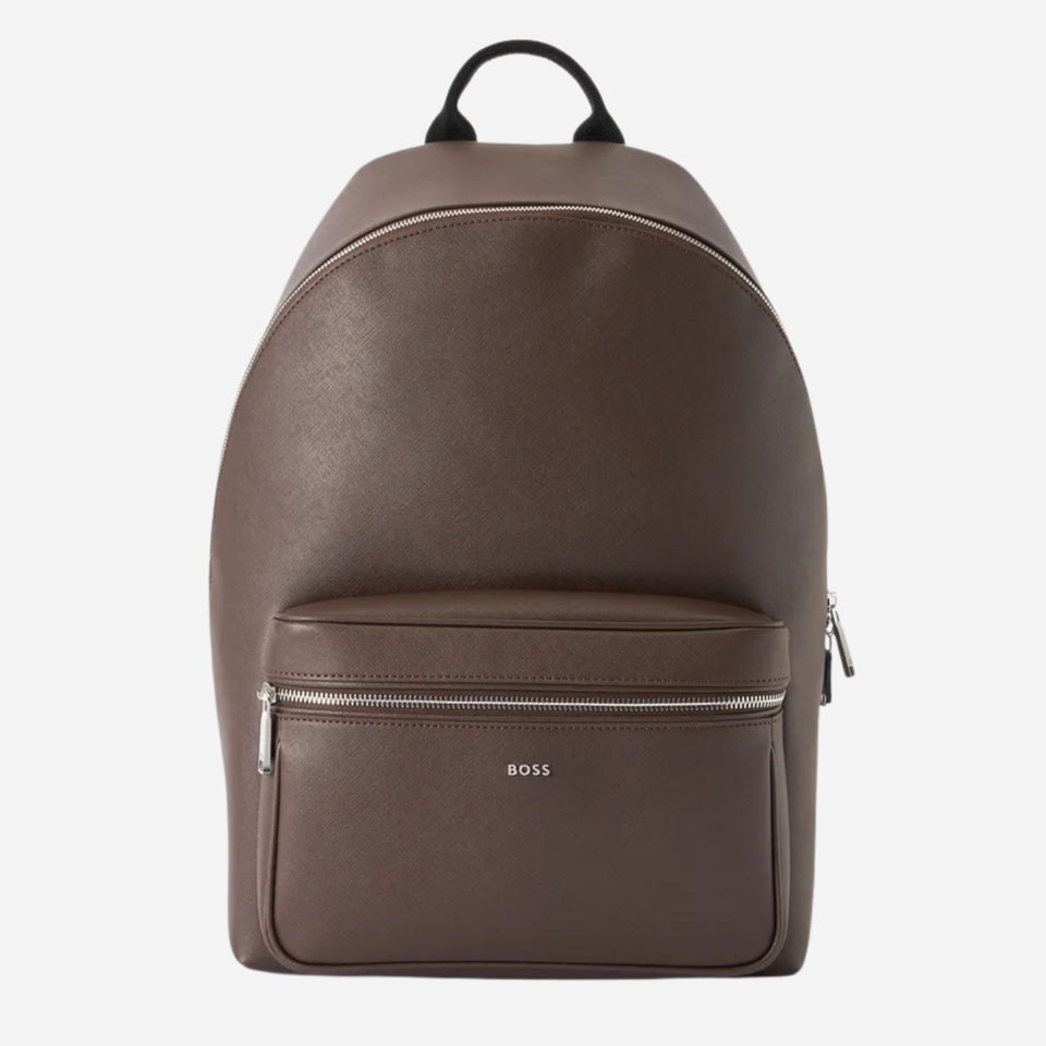 Northon Structured Backpack with Polished Logo Lettering from BOSS.