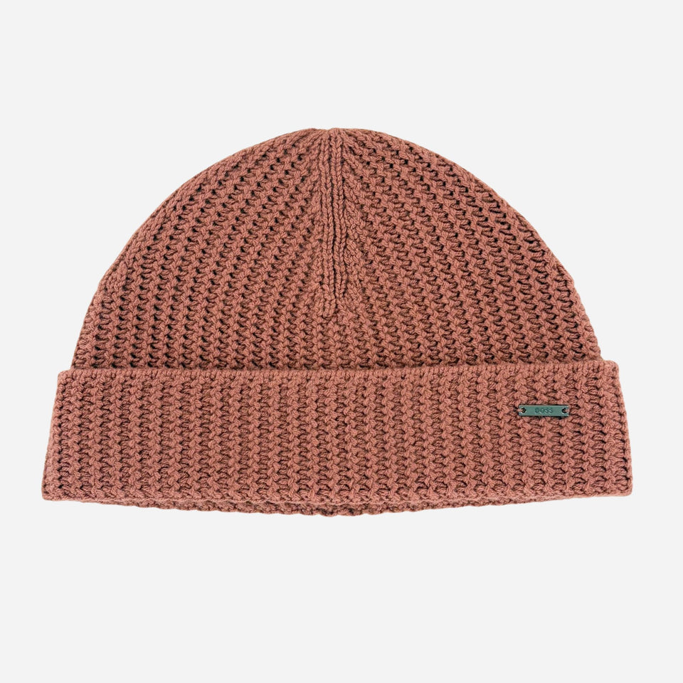 Orange Wool and Cashmere Knit Beanie from BOSS.