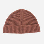 Back View of Orange Wool and Cashmere Knit Beanie from BOSS.