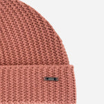 Close up of Orange Wool and Cashmere Knit Beanie from BOSS.