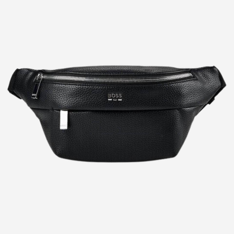Ray Belt Bag in a textured black leather from BOSS.