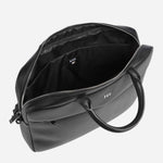 Open View of Ray Black Document Case with handle from BOSS.