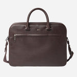 Ray Document Case in faux brown leather by BOSS.