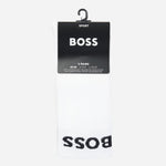 2-Pack Regular Length White Cotton Blend Socks from BOSS.