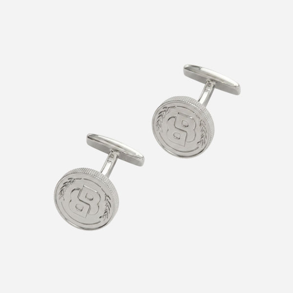 B-Coin Silver Cufflinks by BOSS.