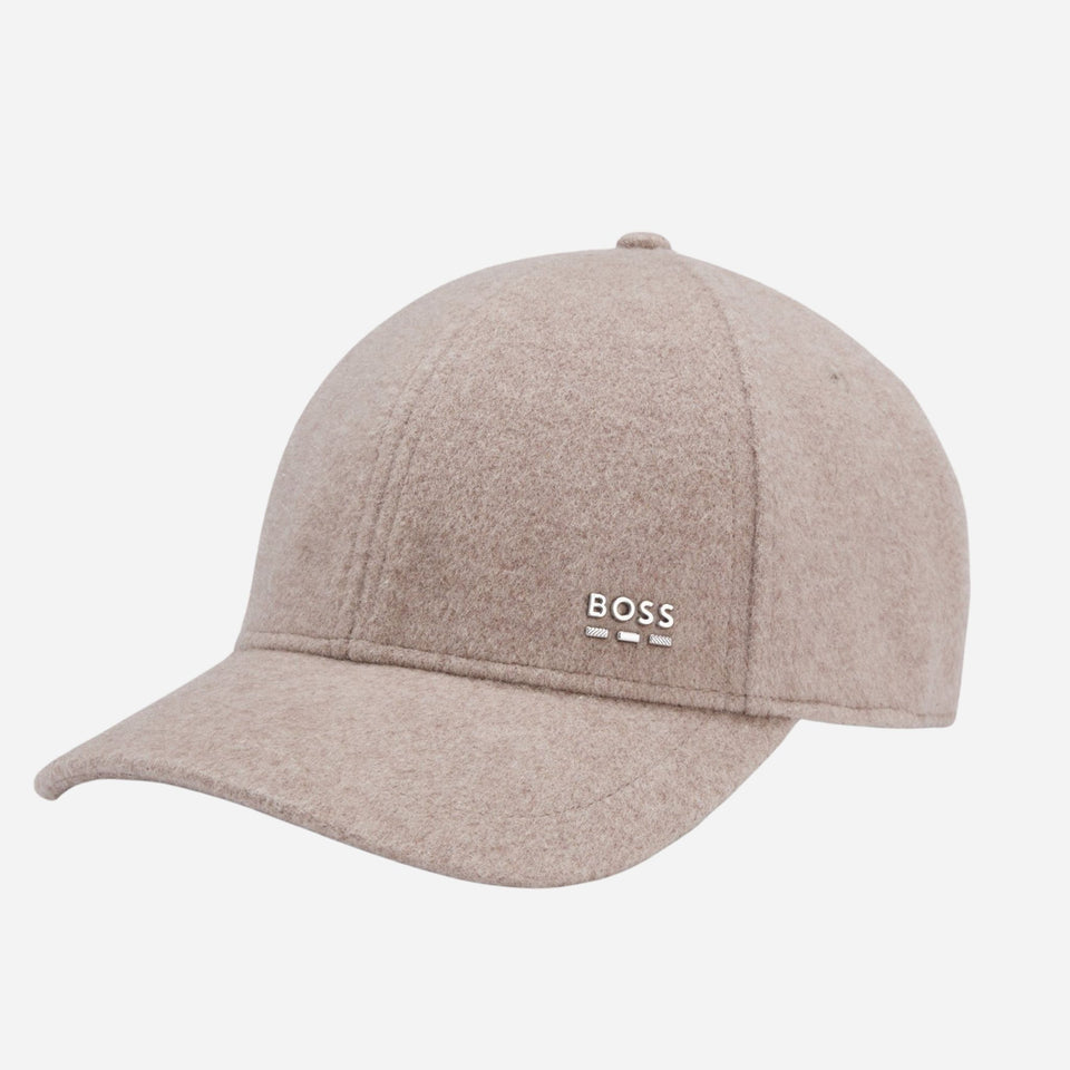Wool and Silk Blend Cap with Logo Hardware from BOSS.