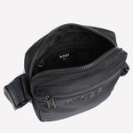 BOSS Catch 3.0 navy cross body bag comes with a main zipped compartment and front zipped pocket.