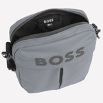 The BOSS Stormy Reporter Bag uses a main zipped compartment.