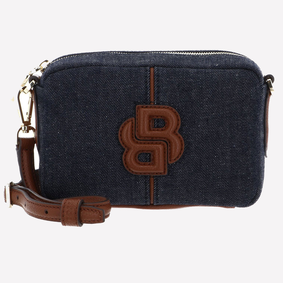 Cotton Anett Navy Cross Body Bag with Double ‘B’ Monogram