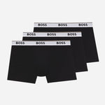 3-Pack Black Cotton Stretch Power Boxer Briefs from BOSS.