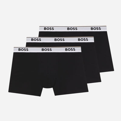 3-Pack Black Cotton Stretch Power Boxer Briefs from BOSS.