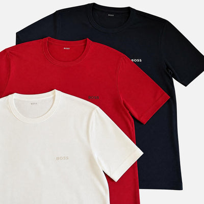 BOSS 3-Pack of Pure Cotton Classic Crew Neck T-Shirts
