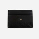 Ray Black 2CC Card Holder with Money Clip and Double 'B' Monogram Pattern by BOSS.
