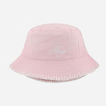 Bayla Pink Bucket Hat with Embroidered Rim and Hugo Logo by BOSS 