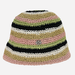 Calantha RA Multicolour Woven Bucket Hat with BOSS Metal Logo
